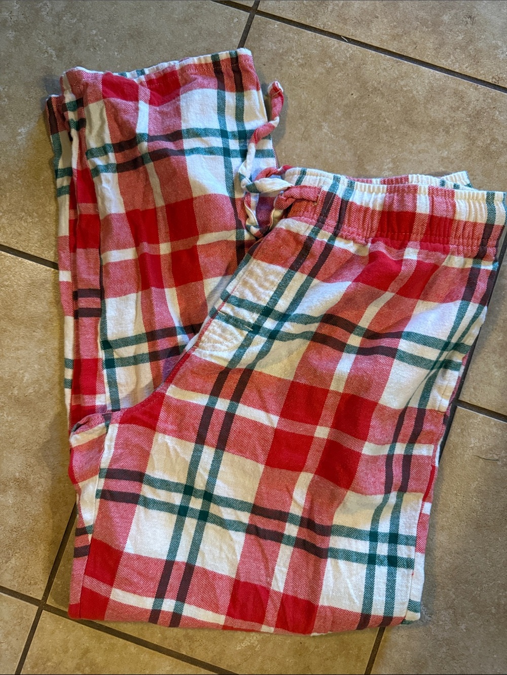 Mens Red Plaid and Pajama Pants - Brand: